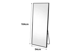Sale Espejo de pie rectangular 164×54 cm con marco – Diseño minimalista y moderno Negro
