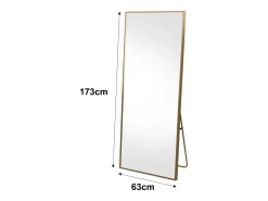 Sale Espejo de pie rectangular 174×63 cm con marco – Diseño minimalista y moderno Dorado