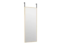 Espejo de puerta 30x80 cm Cristal y aluminio Dorado Outlet