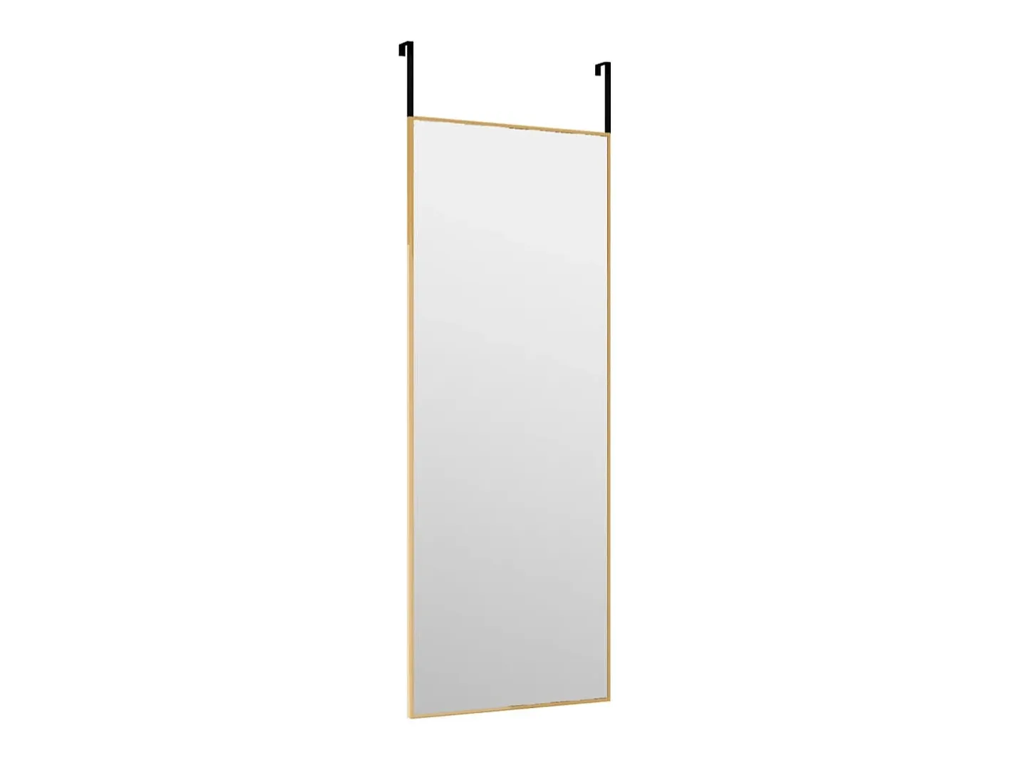 Espejo de puerta 30x80 cm Cristal y aluminio Dorado Outlet