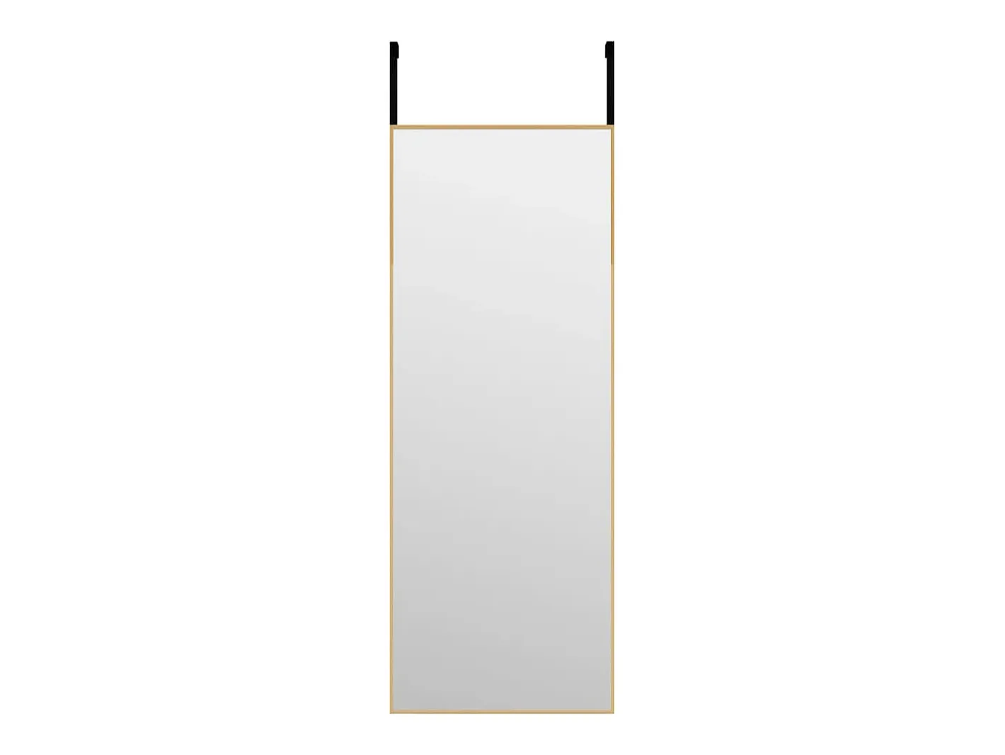 Espejo de puerta 30x80 cm Cristal y aluminio Dorado Outlet