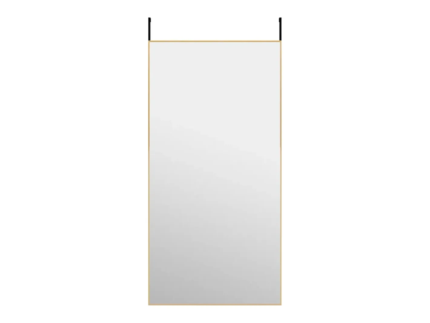 Espejo de puerta 50x100 cm Cristal y aluminio Dorado New