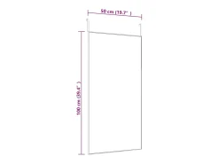 Espejo de puerta 50x100 cm Cristal y aluminio Dorado New