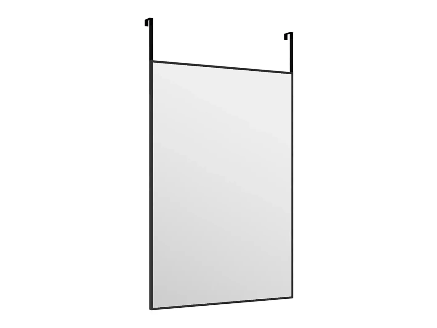 Espejo-Espejo de puerta 40x60 cm Cristal y aluminio Negro