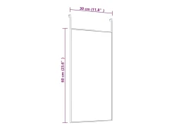 Espejo-Espejo de puerta 30x60 cm Cristal y aluminio Negro