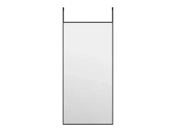 Espejo-Espejo de puerta 30x60 cm Cristal y aluminio Negro