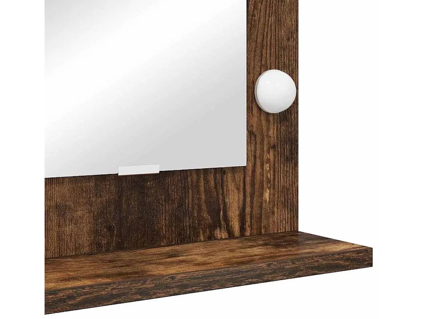 Espejo De Pared|Espejo-Espejo de tocador con espejo Roble ahumado 100 x 55 x 18 cm Marru00f3n