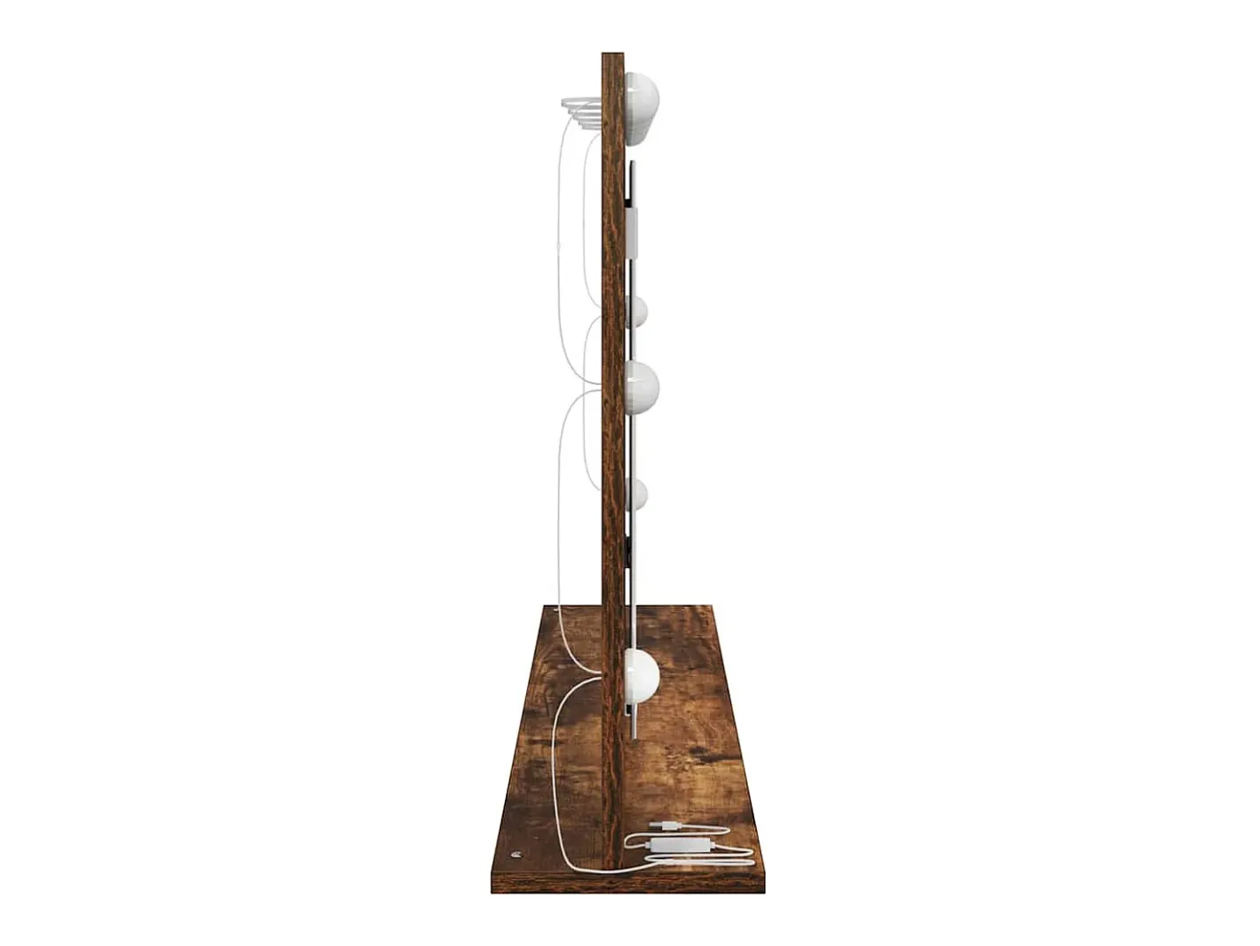 Espejo De Pared|Espejo-Espejo de tocador con espejo Roble ahumado 100 x 55 x 18 cm Marru00f3n