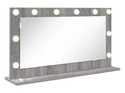 Espejo De Pared|Espejo-Espejo de tocador con espejo Sonoma Grey 80 x 45 x 18 cm Gris