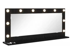 Discount Espejo de tocador con espejo Roble 100 x 45 x 18 cm Negro