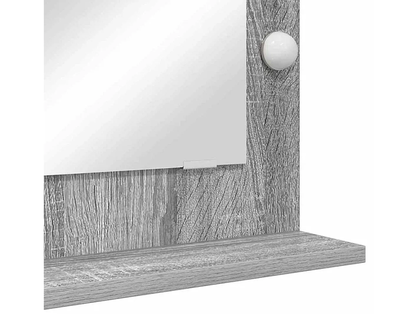 Espejo De Pared|Espejo-Espejo de tocador con espejo Sonoma Grey 70 x 50 x 18 cm Gris