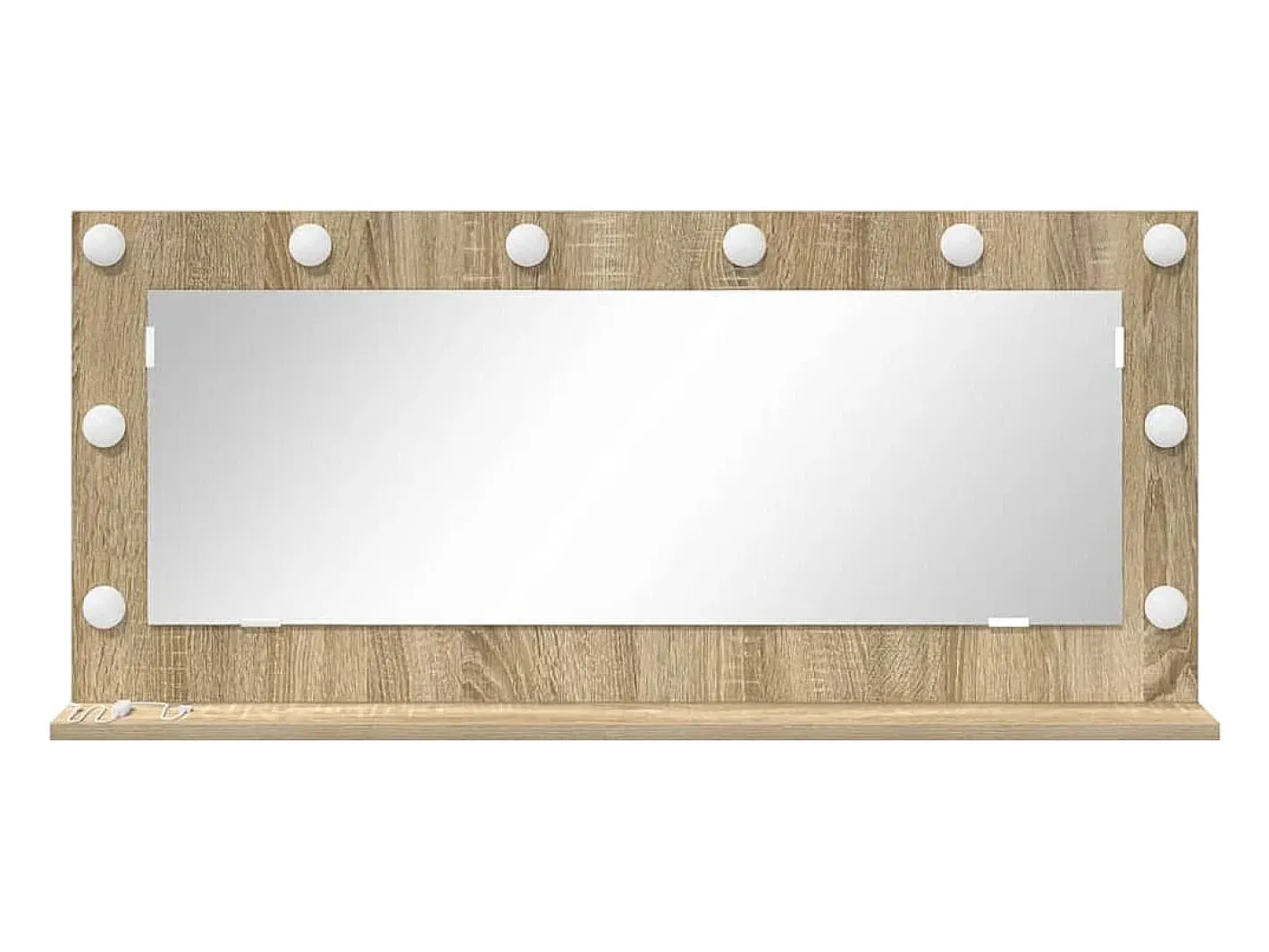 Espejo de tocador con espejo Roble Sonoma 100 x 45 x 18 cm Marru00f3n Sale
