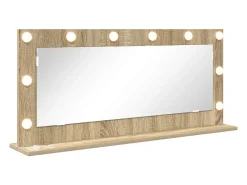 Espejo de tocador con espejo Roble Sonoma 100 x 45 x 18 cm Marru00f3n Sale