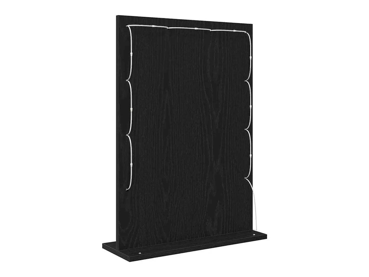 Espejo De Pared|Espejo-Espejo de tocador con espejo Roble 70 x 50 x 18 cm Negro