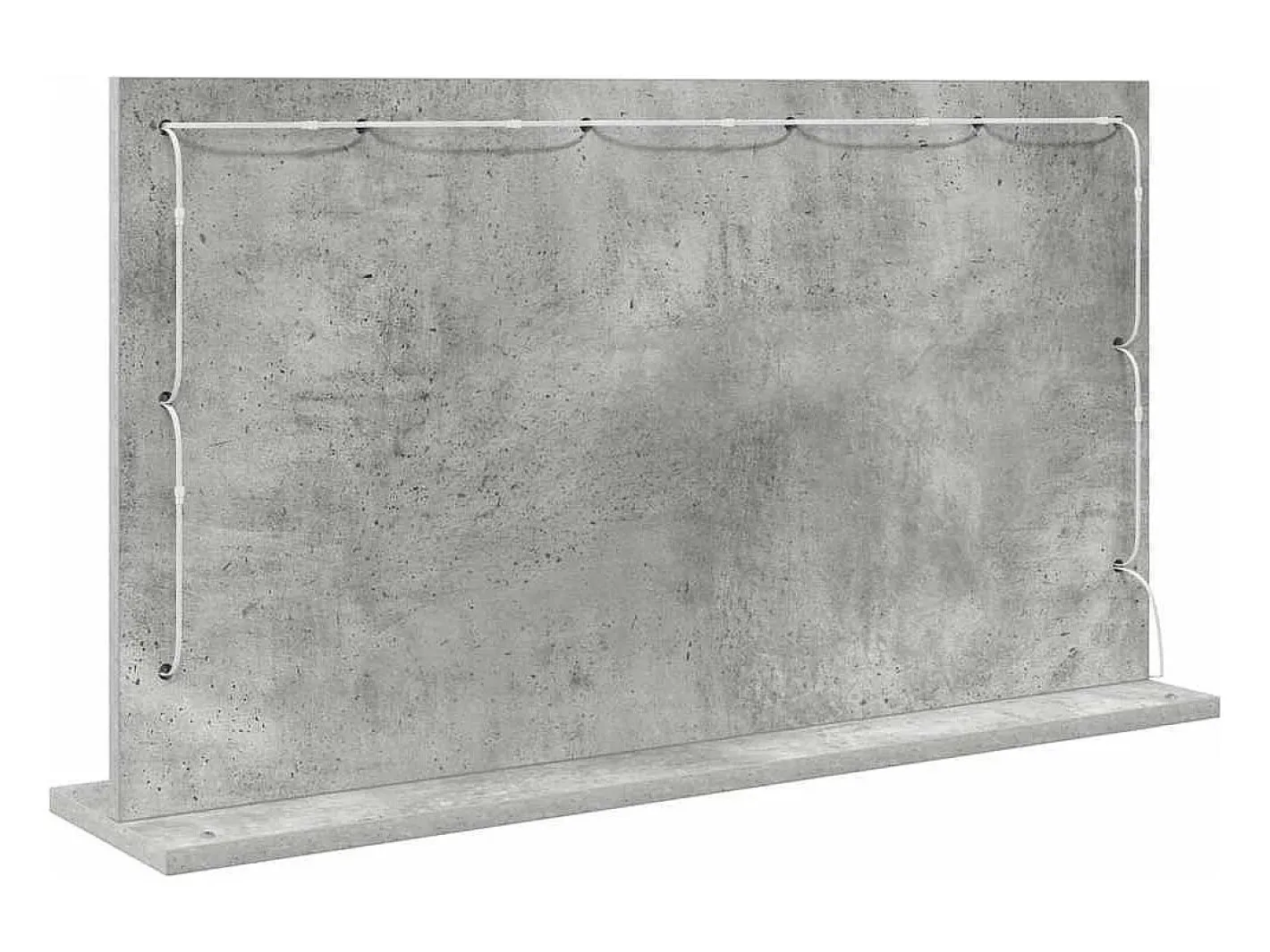 Espejo de tocador con espejo hormigón 80 x 45 x 18 cm Gris