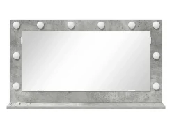 Espejo de tocador con espejo hormigón 80 x 45 x 18 cm Gris