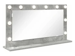 Espejo de tocador con espejo hormigón 80 x 45 x 18 cm Gris