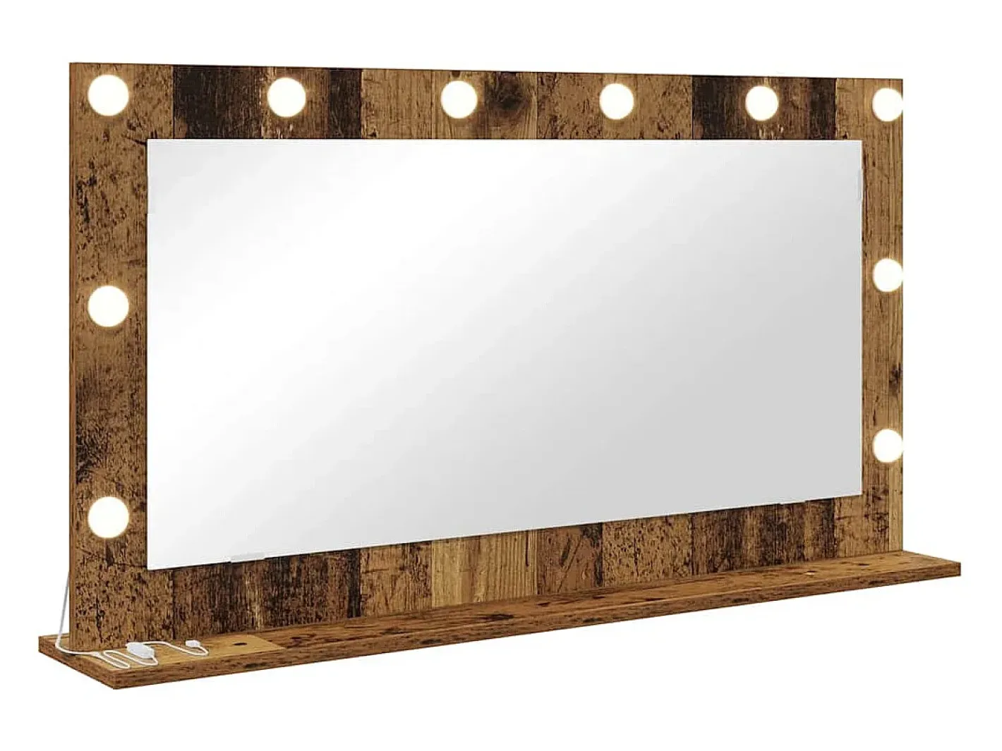 Espejo de tocador con espejo Madera antigua 100 x 55 x 18 cm Marru00f3n Clearance