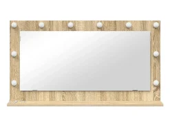 Outlet Espejo de tocador con espejo Roble Sonoma 100 x 55 x 18 cm Marru00f3n
