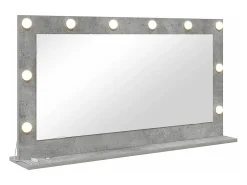 Espejo De Pared|Espejo-Espejo de tocador con espejo hormigón 100 x 55 x 18 cm Gris