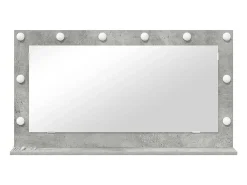 Espejo De Pared|Espejo-Espejo de tocador con espejo hormigón 100 x 55 x 18 cm Gris