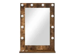 Espejo De Pared|Espejo-Espejo de tocador con espejo Roble ahumado 70 x 50 x 18 cm Marru00f3n