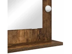 Espejo De Pared|Espejo-Espejo de tocador con espejo Roble ahumado 70 x 50 x 18 cm Marru00f3n