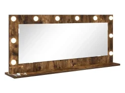 Hot Espejo de tocador con espejo Roble ahumado 100 x 45 x 18 cm Marru00f3n