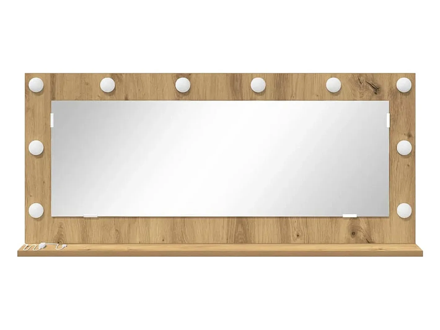 Espejo de tocador con espejo Roble artesanal 100 x 45 x 18 cm Marru00f3n New