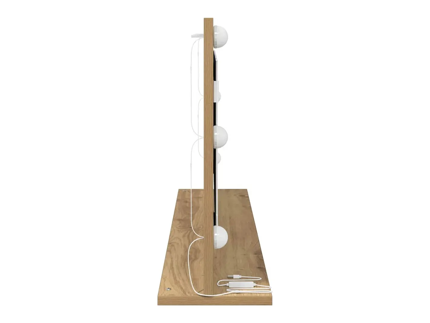 Espejo de tocador con espejo Roble artesanal 100 x 45 x 18 cm Marru00f3n New