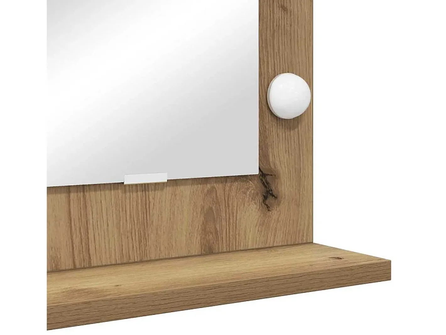 Espejo de tocador con espejo Roble artesanal 100 x 45 x 18 cm Marru00f3n New