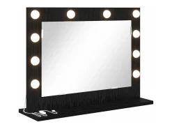 Discount Espejo de tocador con espejo Roble 60 x 45 x 18 cm Negro