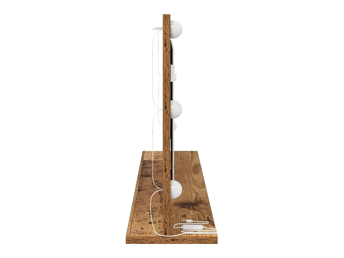 Espejo de tocador con espejo Madera antigua 100 x 45 x 18 cm Marru00f3n