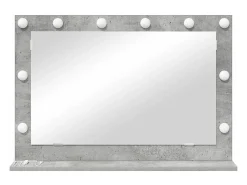 Espejo de tocador con espejo hormigón 80 x 55 x 18 cm Gris Best