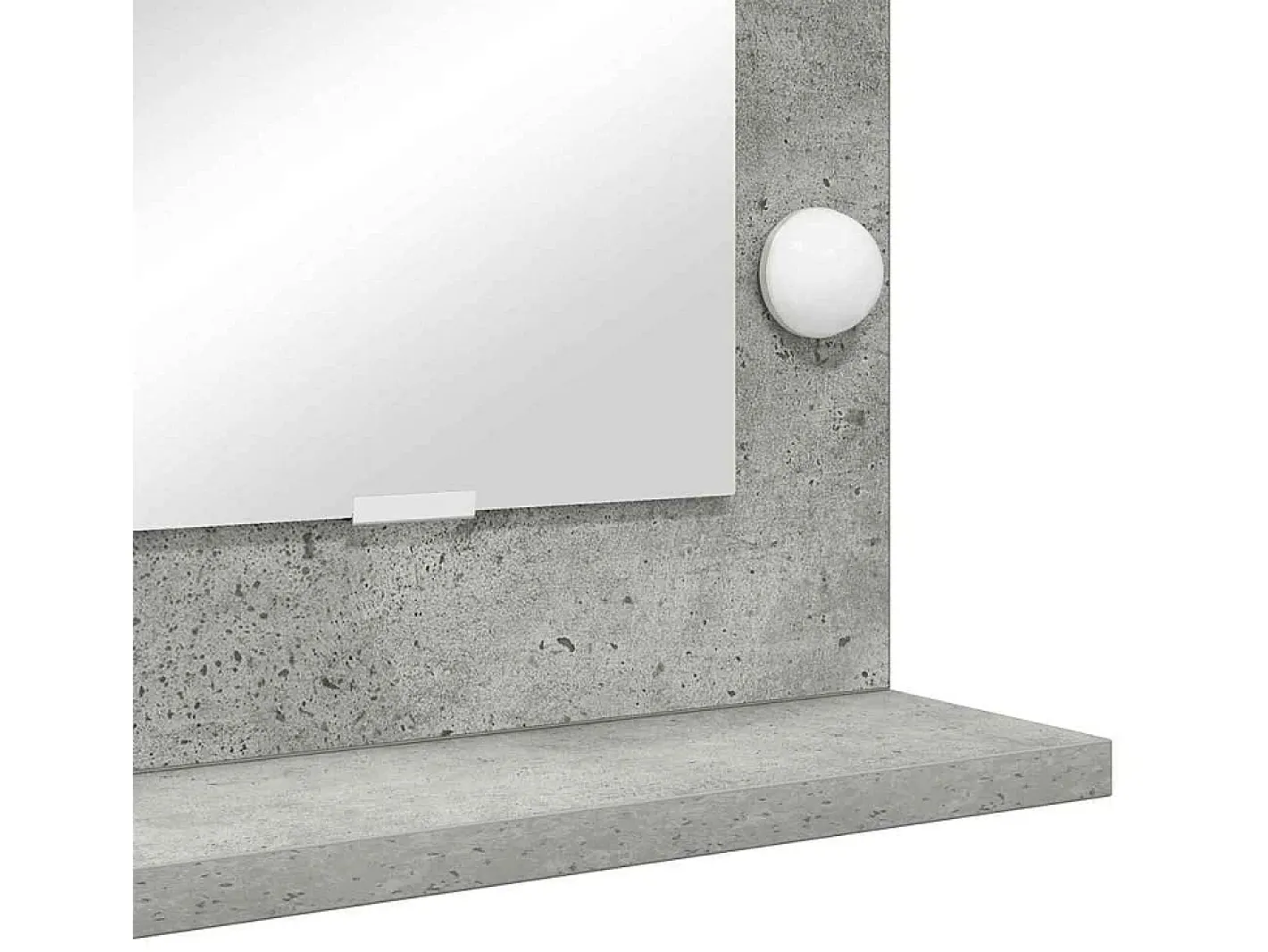 Espejo de tocador con espejo hormigón 80 x 55 x 18 cm Gris Best