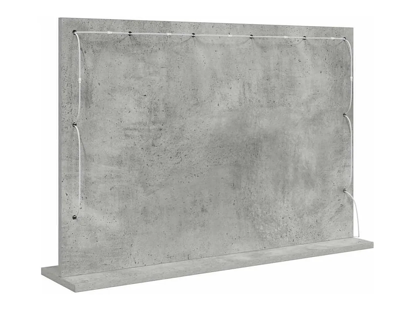 Espejo de tocador con espejo hormigón 80 x 55 x 18 cm Gris Best