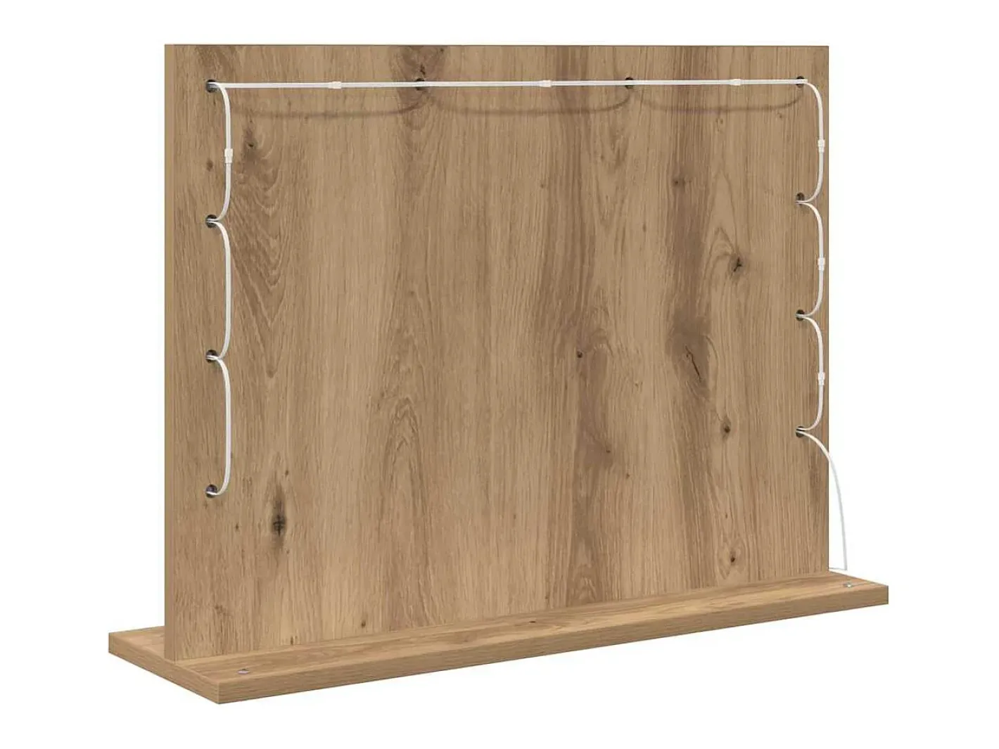 Espejo De Pared|Espejo-Espejo de tocador con espejo Roble artesanal 60 x 45 x 18 cm Marru00f3n