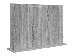 New Espejo de tocador con espejo Sonoma Grey 80 x 55 x 18 cm Gris