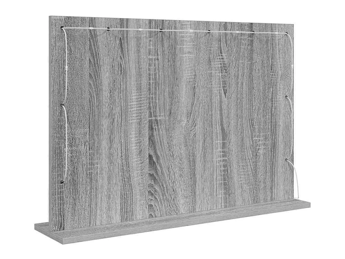 New Espejo de tocador con espejo Sonoma Grey 80 x 55 x 18 cm Gris