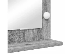 New Espejo de tocador con espejo Sonoma Grey 80 x 55 x 18 cm Gris