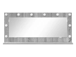 Espejo De Pared|Espejo-Espejo de tocador con espejo Sonoma Grey 100 x 45 x 18 cm Gris