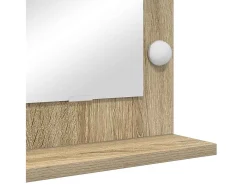 Best Espejo de tocador con espejo Roble Sonoma 60 x 55 x 18 cm Marru00f3n