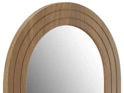 OZAIA Espejo grande arqueado de madera de hevea - L. 70 x A. 150 cm - Natural - ANSHUN Color natural claro Best
