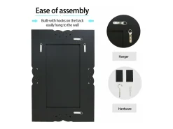 Fativo Espejo De Pared|Espejo-Espejo grande decorativo rectangular, espejo de pared decorativo, espejos de pared, marco de diseño para el hogar, 90x60cm Plateado