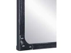 OZAIA Espejo industrial de hierro - Ancho 140 x Alt. 75 cm - efecto envejecido - MAASTRICHT Negro New