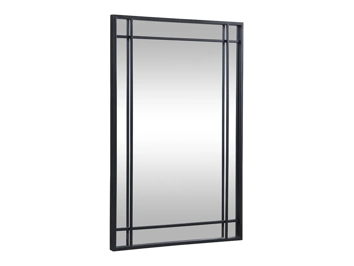 OZAIA Espejo industrial de metal - Ancho 60 x Alt. 86,5 cm - - HISAE Negro Outlet