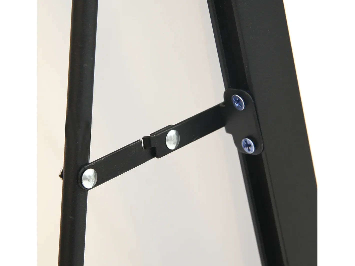 Espejo-Espejo irrompible de cuerpo entero, 165x60cm, espejo de pie para colgar o apoyar en la pared, espejo de suelo con soporte, color Negro
