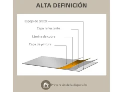 Outlet Homcom Espejo Kendra forma irregular marco madera natural 50x70x2,1 cm Color natural claro