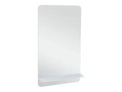 Espejo De Pared|Espejo-Espejo lavabo WC SIMONA con estante Blanco