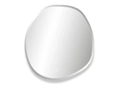 Clearance Espejo LED orgánico D60/80cm en vidrio FLUEA Plateado